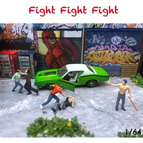 1:64 Fighting Doll for Car Scene diecast alloy Vehicle Model Toys metal car toys Parts Gift Accessories adult collection present