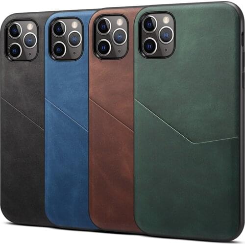Leather Card Holder Phone Case For iPhone XR XS X 11 Pro PU Leather Case Wallet Back Case For iPhone XS MAX 11 12 Pro MAX Cover