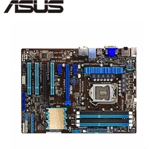 For ASUS P8H77-V Computer Motherboard LGA 1155 DDR3 For Intel H77 P8H77 Desktop Mainboard SATA II PCI-E X16 Used