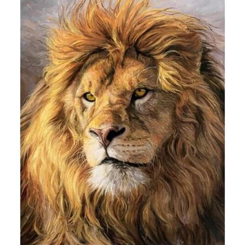 Full Square/Round Diamond 5D DIY Lion Embroidery Cross Stitch Diamond Painting Rhinestone Mosaic Picture Home Decor FH726