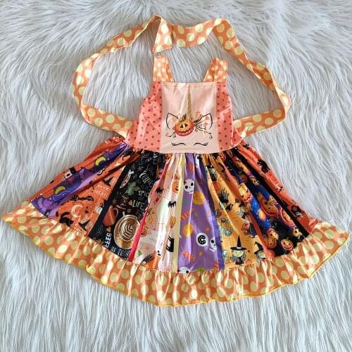 Summer Baby Girls Dresses Milk Silk Halloween Pumpkin Princess Girls Wedding Dresses vestido fiesta