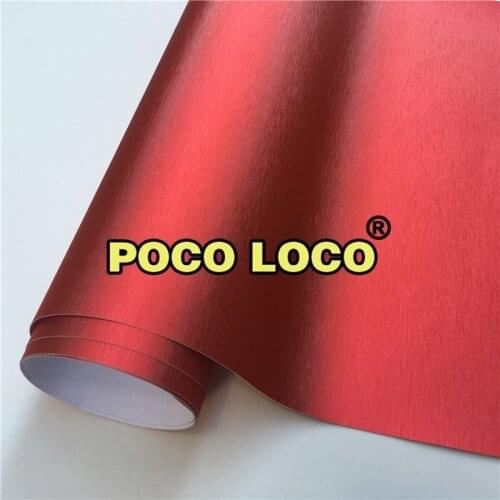 Satin Vampire Red Brushed Vinyl CAR WRAP Film