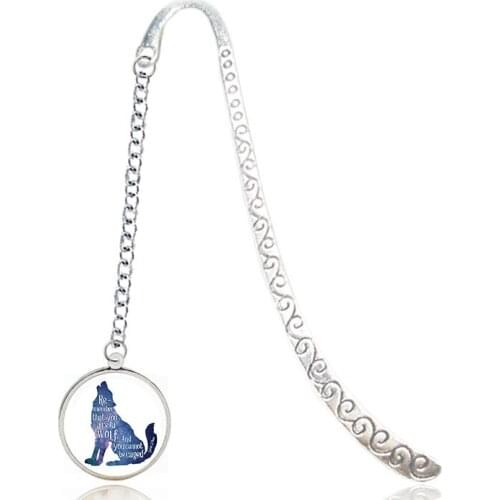 Metal Bookmark with Letters Wolf Queen Fire Binder Index Dividers For Book Reader Marque Page Mate Marker