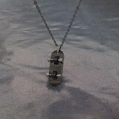 Fashion New Style Scooter Coin Pendant Necklace Mens and Womens Street Hip Hop Cool Necklace Jewelry Anniversary Birthday Gift