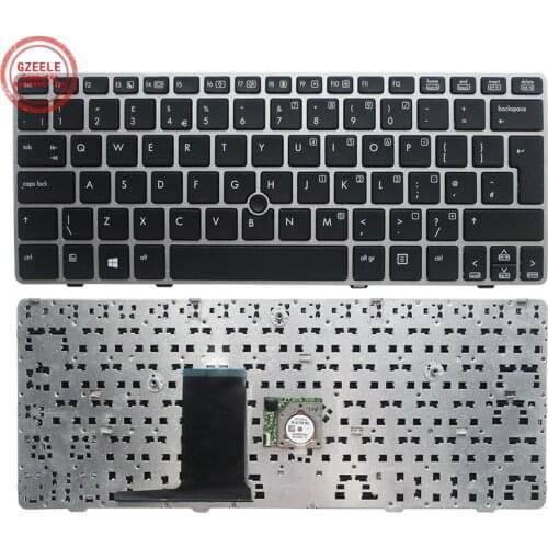 NEW UK keyboard for HP EliteBook 2560p 2570P 2570 2560 Laptop KB SILVER frame