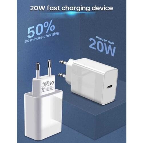 New Quick Charge PD 20W Fast Charging USB C Charger PD Charger For IPhone Huawei Samsung