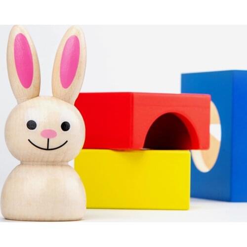 New Wooden Rabbit Magic Box And Secret Rabbit Boo Hide-And-Seek Magic Game Interesting Brain Teaser Toys Kids Toys Birthday Gift