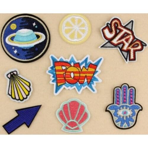 Wholesale 40pcs DIY Embroidered Sewing On Patch Iron-On Patch Stickers For Clothes Sewing Fabric Applique Supplies YO18