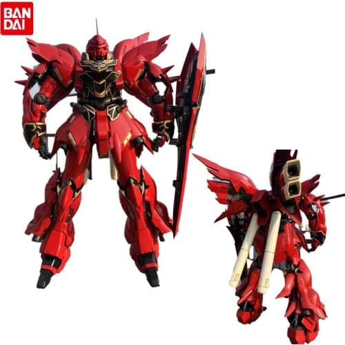 Original Bandai Gundam Anime Figure MG 1/144 MSN-06S Sinanju GUNDAM Action Toy Figures Up To Assembly Model Anime Action Figures