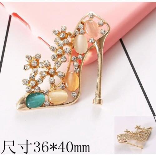 Alloy charms for jewelry making Crystal Rhinestone Shoes High Heel Multicolour DIY women jewelry/adornment/pendant wholesale
