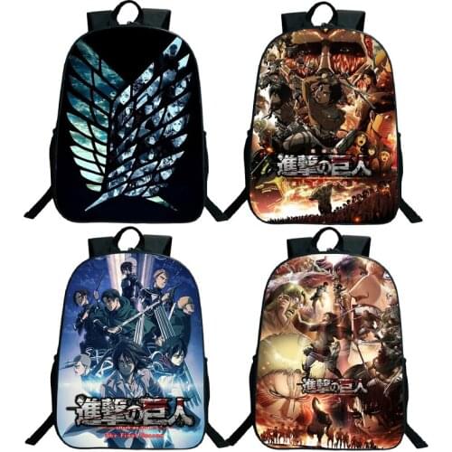 Attack on Titan Backpack For Boys Girls School Bags Daily Knapsack Students Bookbags kids Rucksack Back To School Gift Mochila