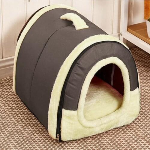 Comfortable Plush Kennel Dogs Pet Litter Deep Sleep PV Cat Litter Sleeping Bed Cat Dog House Cat Litter Sleeping Bed Dogs Pets