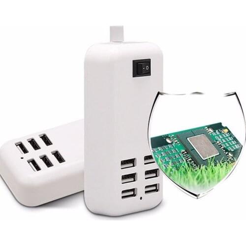 Tinhofire 20W 6USB Multi-Port 5V 1A USB Charger USB Smartphone Tablet Universal Travel Charger