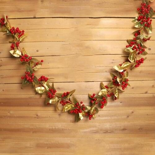 Weather Resistant Vivid Beautiful Garlands Christmas Artificial Plant for Office