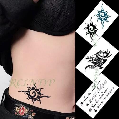 Waterproof Temporary Tattoo Sticker letter crown scorpion sun totem small art tatto flash tatoo fake tattoos for girl women men