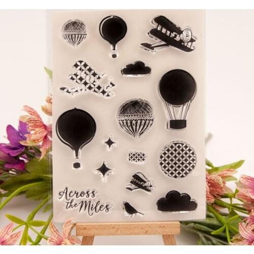 Hot air balloon Clear Stamp Or stamp for DIY Scrapbooking/Card Making/Kids Fun Decoration Supplies A2104