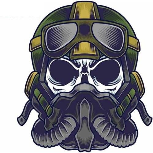 Funny Mask Skull Pattern Car Sticker Pvc Fashion Waterproof Auto Laptop Decal Bumper Decoration Customizable Colors 13cm*12cm