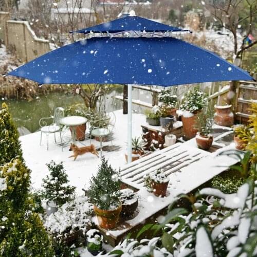 2.4Mx8mm Double Layer Beach Canopy Sun Umbrella For Outdoor Fishing Camping Shelter Adjustable Strong Fiber Rod Super Large