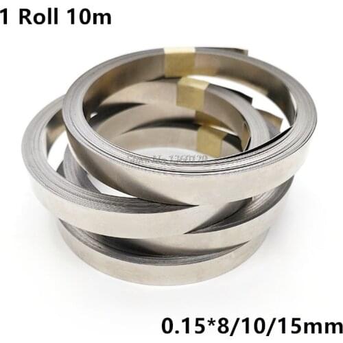 1 Roll 10m 18650 Li-ion Battery Nickel Sheet Plate Nickel Plated Steel Belt Strip Connector spot welding machine Battery welders
