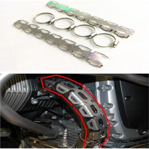 2pcs Aluminum Exhaust Muffler Pipe Heat Shield Guard Cover Motorcycle For R1200GS F800GS F700GS F650GS