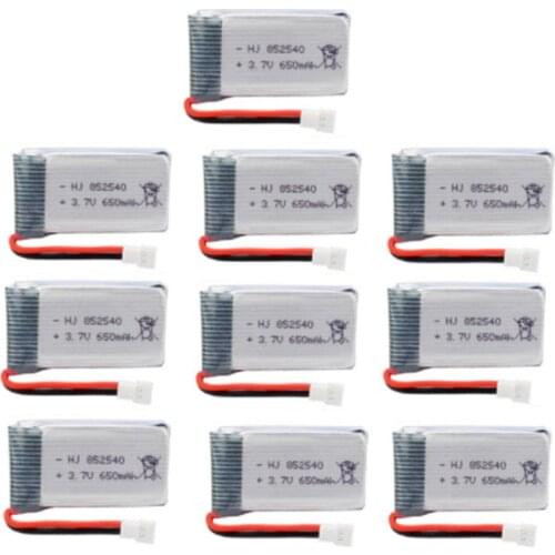3.7V 650mAh Li-po Battery And Charger For SYMA X5C X5C-1 X5 H5C X5SW 852540 3.7V Lipo Drone Rechargeable Battery