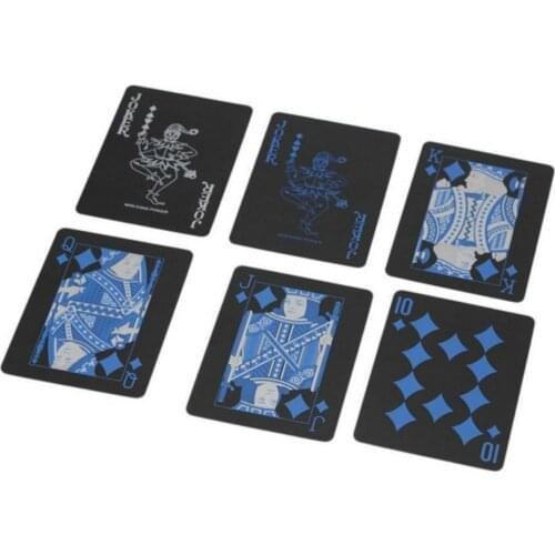54pcs PVC Matte Playing Cards Board Game Magic Playing Cards Quality Plastic Waterproof Black Texas Playing Cards Durable Use