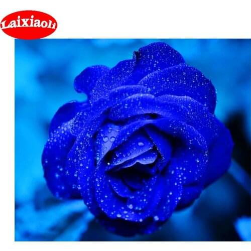 5d diamond painting Blue rose wallpaper Diamond Cross stitch DIY Mosaic Diamond Painting Diamond Embroidery full Home Wall Decor