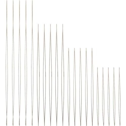 8pcs/set Stainless Steel Big Eye Beading Needles for Bead Threading String Cord Easy Jewelry Making Tools Pins 57~125x0.3mm