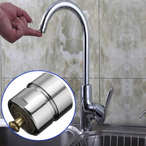 1Pcs 23.6mm Brass One Touch Control Faucet Aerator Water Saving Tap Aerator Valve Male Thread Bubbler Purifier Stop Water Parts