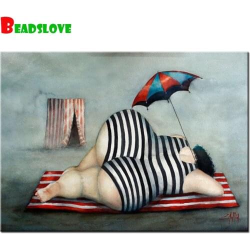 Fat lady diy full square round diamond embroidery rhinestones painting 5d diamond mazayka gift wall art