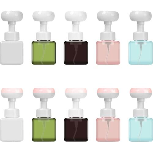 Soap Bottle Foaming Lotions Refillable Bottle Flower Pump Head Soap Shampoo Cosmetic Empty Bottle 250ML