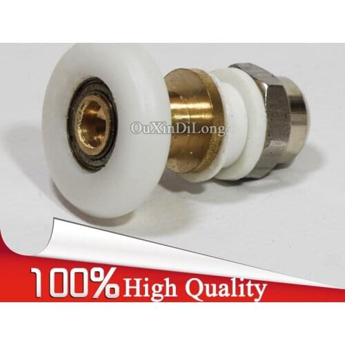 Hotsale 8PCS Shower Bathroom Sliding Door ROLLERS /Runners/Wheels/Pulleys Brass Core Partiality Pulleys Diameter 23mm/25mm/27mm