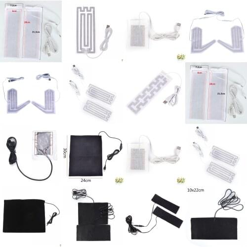 1 Set Electric Heating Pads Thermal Clothes Warmer Heated Jacket Mobile Warming Gear Switch For DIY Heated Clothing