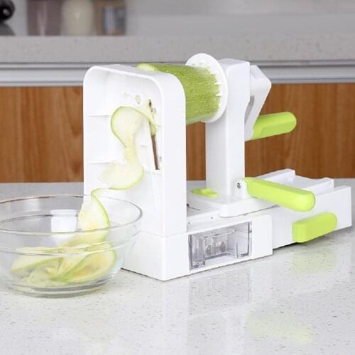 Shredder Cabbage Spiral Vegetable Slicer Spaghetti Salad with 4 Blades Cutter Kitchen Shredder for Cabbage Potato Carrot Fruits