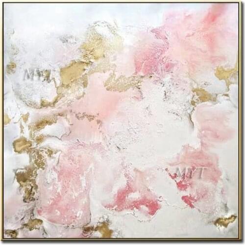 Colorful Pink Canvas Oil Painting On Canvas Modern On The Wall Picture Living Room And Bedroom Art Pictures Paintings No Frame