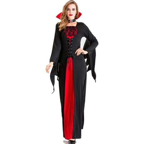Halloween Costumes for Women Witch Halloween Costume New Style Bat Costume Red Black Lace Devil Costume