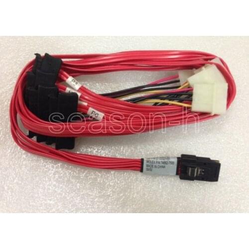 Molex Mini SAS Power Mini-SAS SFF-8087 to 4x SFF-8482 with 4x Molex Cable 1M