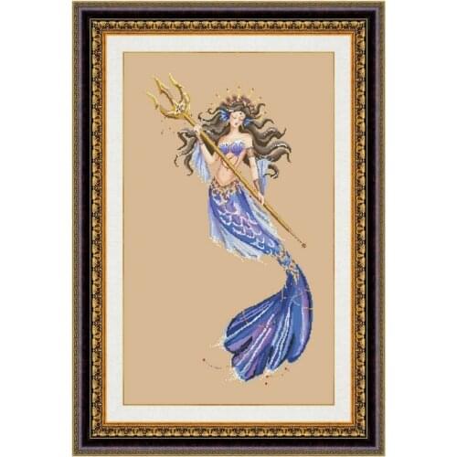 DreampatternHeiress of Atlantis cross embroidery kits aida fabric 18ct 14ct 11ct flaxen linen cotton thread beads stitch craft