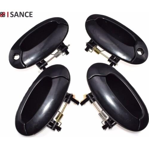ISANCE 4pcs Outside Door Handle Front & Rear left & Right 82650-29000 83660-29001 For Hyundai Elantra 1996 1997 1998 1999 2000