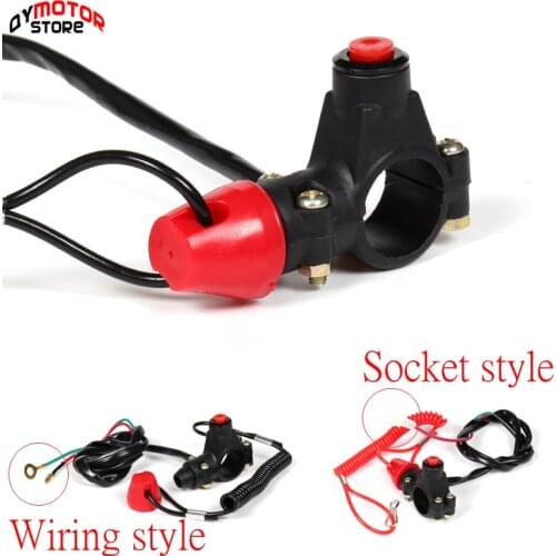 New ATV Motorcycle Boat Tether Lanyard Emergency Kill Stop Engine Switch Push Button Interruptor de parada del motor de matar