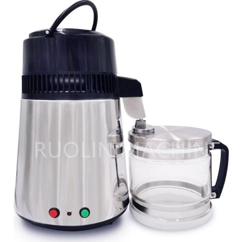 4L 750W Pure Water Purifier Filter Machine Stainless Steel Water Destillier Home Kitchen Wasser Distiller