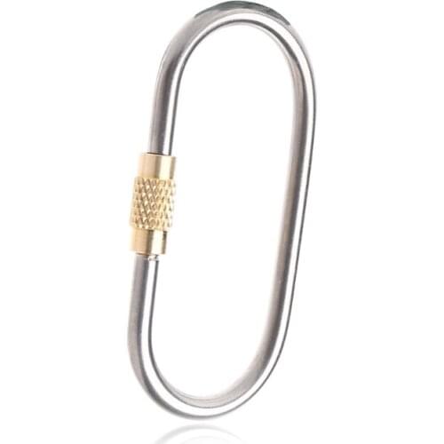 Camping Link Titanium Alloy Carabiner Keychain Hanging Lock Buckle Hook Key Ring G32E