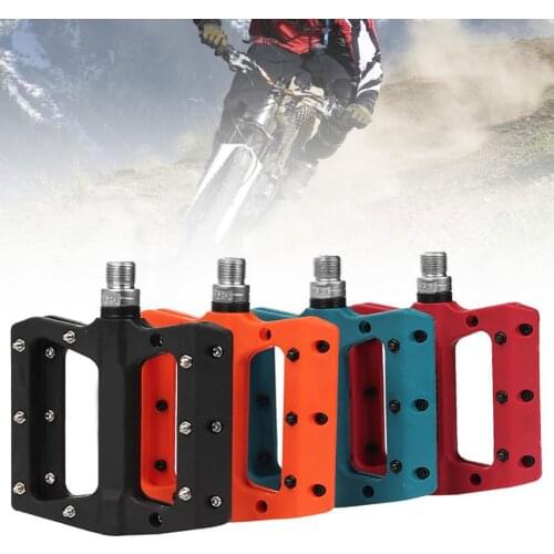 1 Pair Lightweight MTB Mountain Bike Pedal Nylon Fiber Bicycle Modifying Cycling Anti-slip Flat Bearing Pedals Bicycle Parts