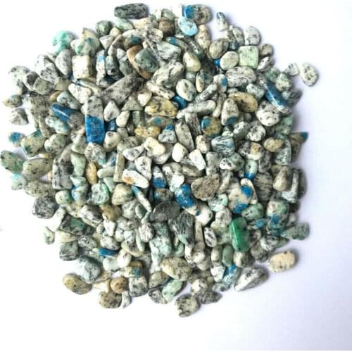 Drop Shipping 50g 2 Size Natural Feldspar and Mica Azurite Tumbled Crystal Gravel Stones Healing Stones