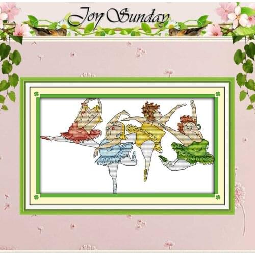 Plump ballet Patterns Counted Cross Stitch 11CT 14CT Cross Stitch Set Wholesale Cartoon Cross-stitch Kit Embroidery Needlework