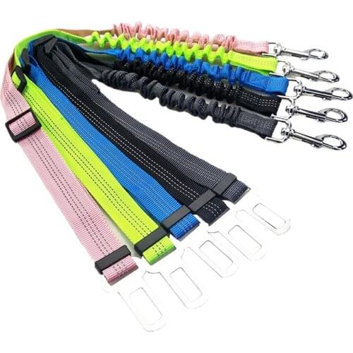 Seat Belt Dog Pet Supplies Leash Adjustable Length Elastic BeltQuick & Easy Installation Universal Car Safety Belt for Dog Puppy