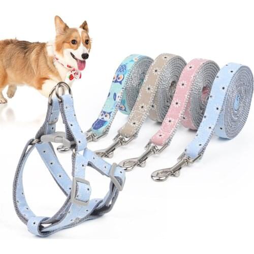 Adjustable Dog Cat Harness Leash Pet Vest Leash Collar Puppy Small Dog Outdoor Walking Supplies Chihuahua Strap Belt Accessories