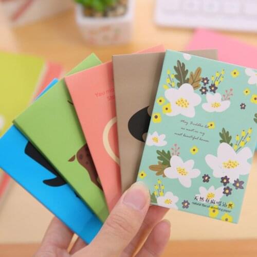 1 box Tissue Papers Makeup Cleansing Oil Absorbing Face Paper Cute Cartoon Absorb Blotting Facial Cleanser Face Tools Girl Boy