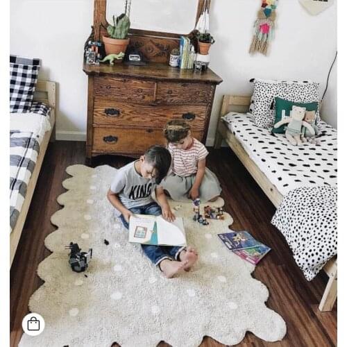 Nordic Oversized Dot Cookie Carpet Childrens Game Mat Tent Floor Mat Childrens Room Soft Decoration
