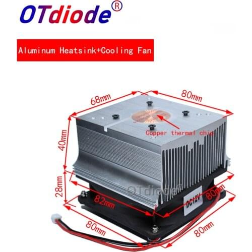 LED chip Radiator Beads Heatsink Aluminum Heat Sink Cooling Cooler Fit LED Transistor Module Power PCB Heat Dissipation